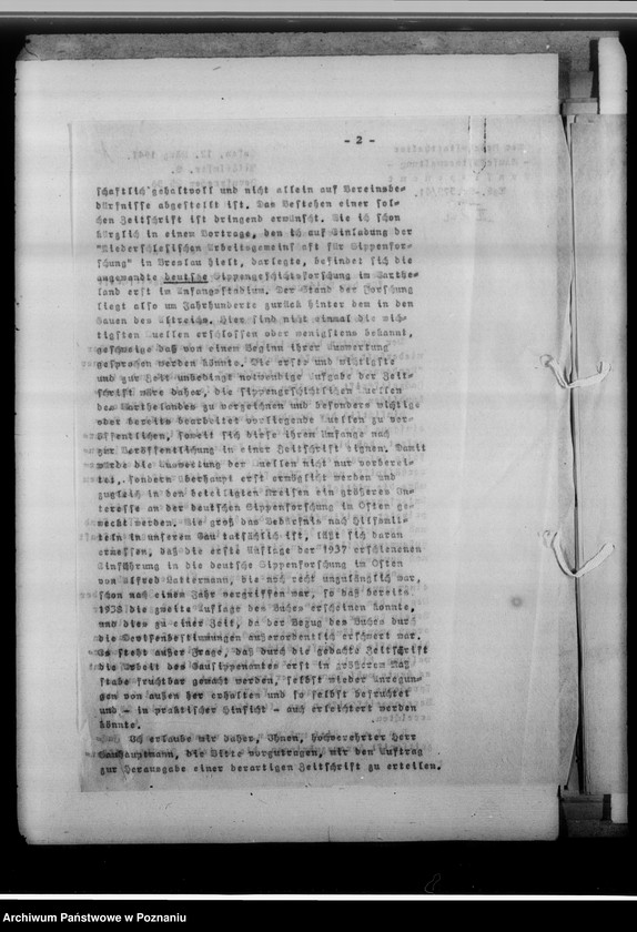 Obraz 7 z jednostki "[Korespondencja w sprawie wydawnictwa pod tytułem: Zeitschrift für ostdeutsche Sippenforschung]"