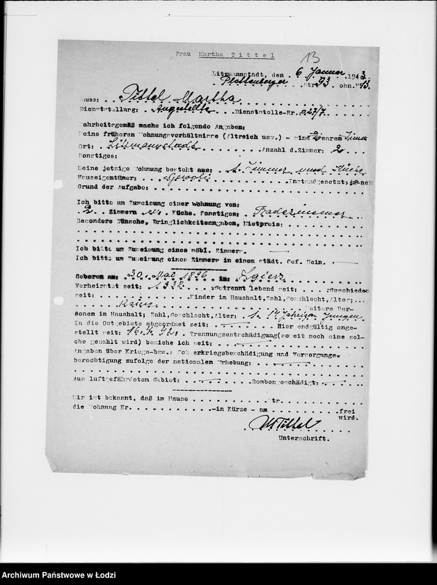 Obraz 17 z jednostki "[Ankiety personalne urzędników i robotników]"