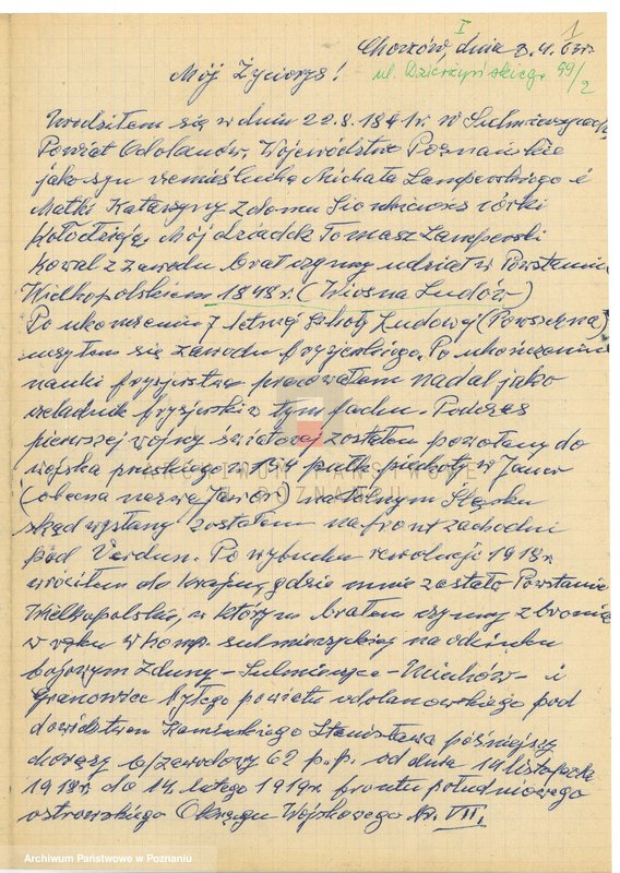 Obraz 12 z jednostki "Życiorysy powstańców wielkopolskich: L - tom l /Lamperski Jan - Lewandowski Michał/."