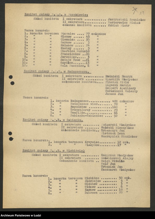 Obraz 12 z jednostki "Sprawozdania [z działalności i ankiety sprawozdawcze instruktora personalnego za lata 1945 - 1946]"