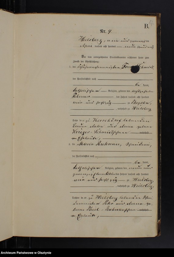 image.from.unit.number "Heiraths-Haupt-Register Nr 1 - 28"