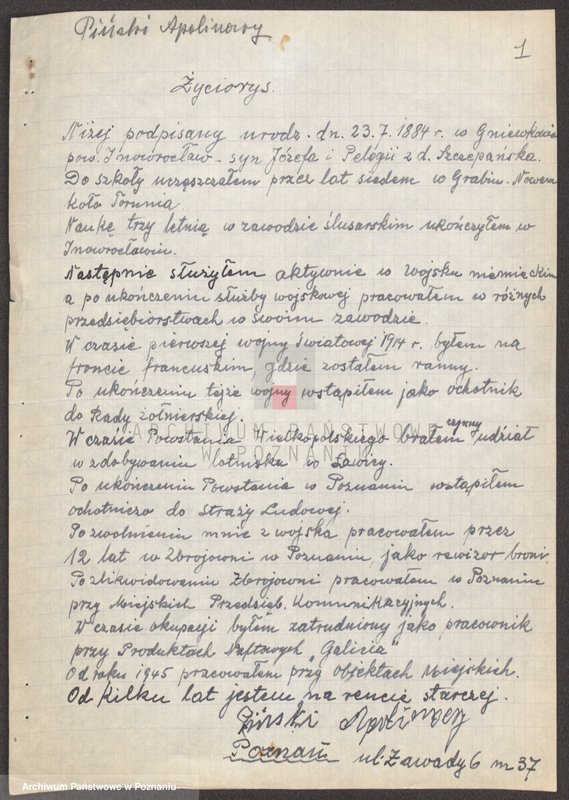 Obraz 12 z jednostki "Życiorysy powstańców wielkopolskich: P - tom lV /Piński Apolinary - Piotrowski Jan/."