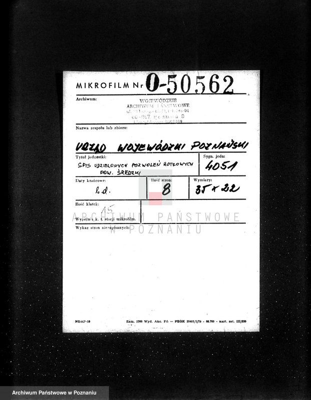 Obraz 2 z jednostki "Spis udzielonych pozwoleń kotłowych pow. wągrowiecki"