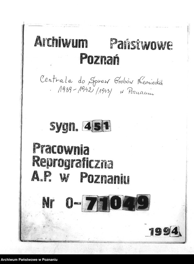Obraz 1 z jednostki "Zweigstelle Litzmannstadt (Łódź) Totenlisten. Wykazy Niemców z różnych powiatów, zaginionych w 1939 roku"