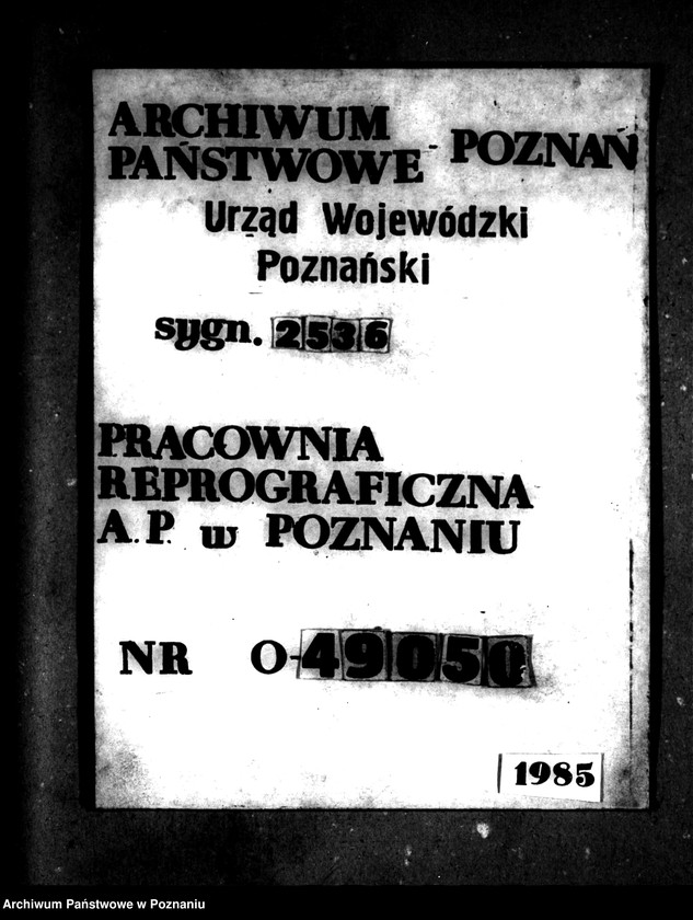 Obraz 1 z jednostki "Sprawy administracji przejściowej majątku Gorzyń powiatu międzychodzkiego"