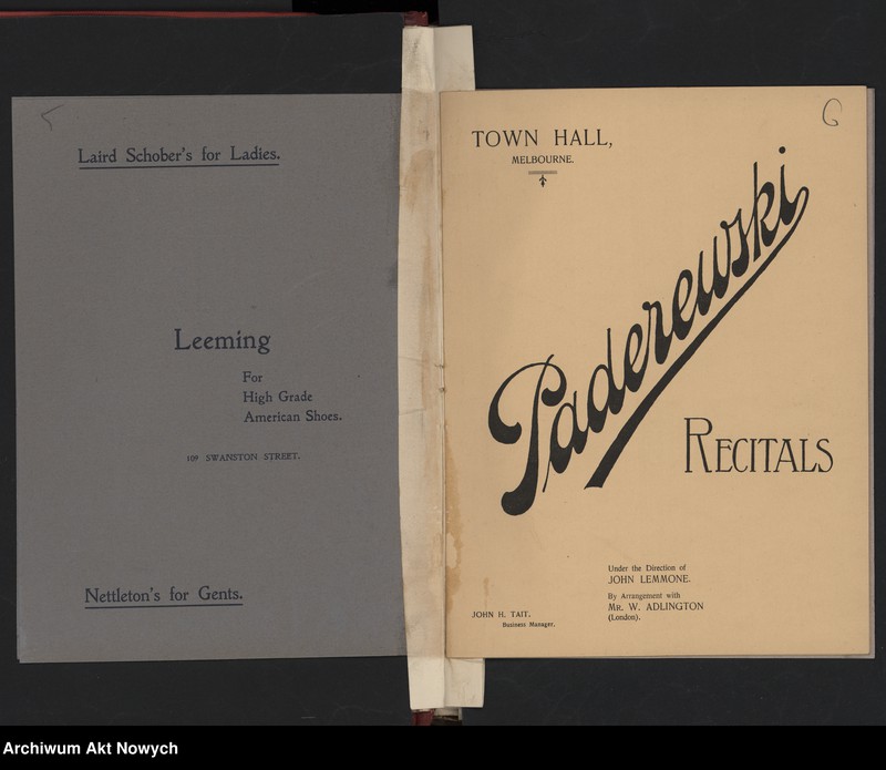 image.from.unit.number "Australia. Tournée 1904 roku (Programy i wycinki prasowe dotyczące tournée i koncertów w Australii, Nowej Zelandii i w Niemczech)"