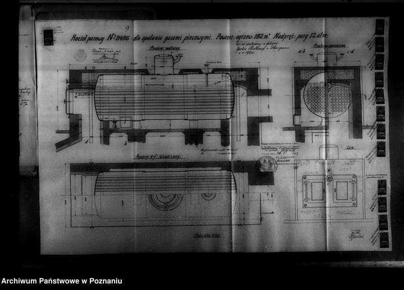 Obraz 15 z jednostki ""Huta miedzi" Towarzystwo Akcyjne Rudnicze powiat poznański nr porządkowy kotła 128"
