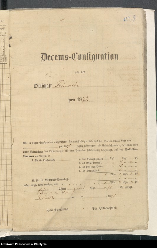 image.from.unit.number "Beläage zur Jahres-Rechnung der Kirchen-Kasse Kraplau"