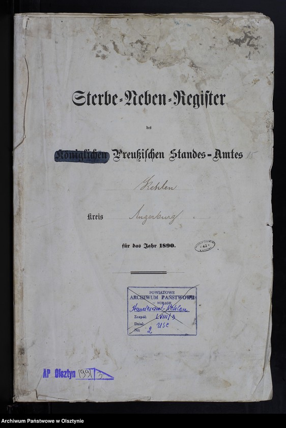 image.from.unit.number "Sterbe-Neben-Register Nr 1 - 20"