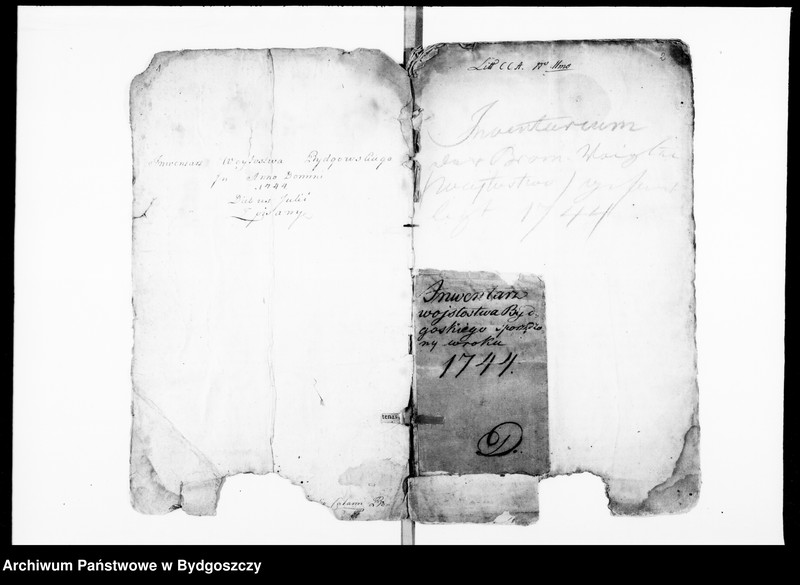 image.from.unit.number "Inwentarz wójtostwa bydgoskiego sporządzony w lipcu 1744 z opisaniem miasta, folwarków, budynków folwarcznych, młynów, wsi z ich posiadłościami, powinnościami, daninami obywateli"