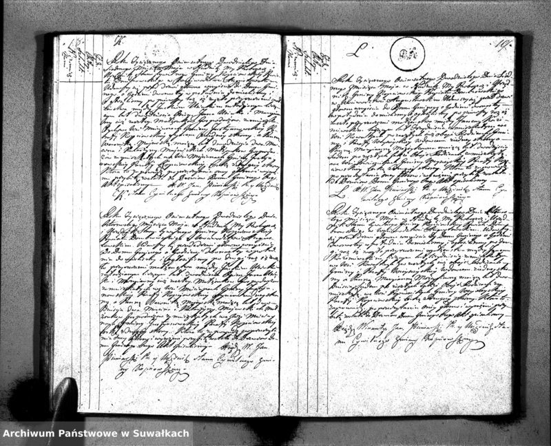 Obraz 13 z jednostki "Akta Zaślubionych Gminy Kopciowskiey Powiatu Dombrowskiego w Woiewództwie Augustowskim od 1-go Stycznia 1820 roku"