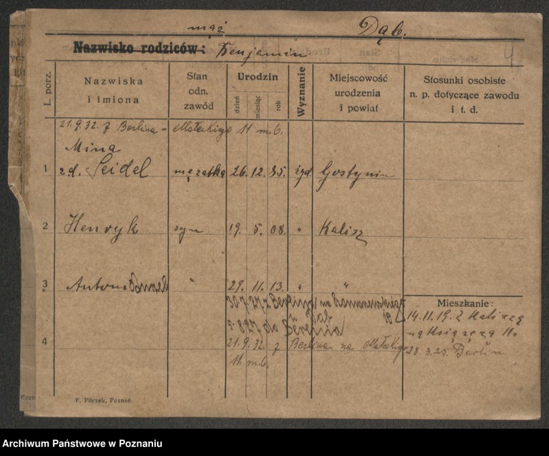 Obraz 6 z jednostki "Dąb (Domb - Dąbrowski (żony, wdowy)"