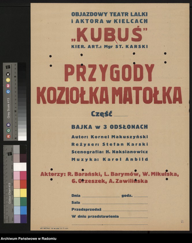 Obraz 5 z kolekcji "Plakaty i afisze teatralne z okresu Polski Ludowej"