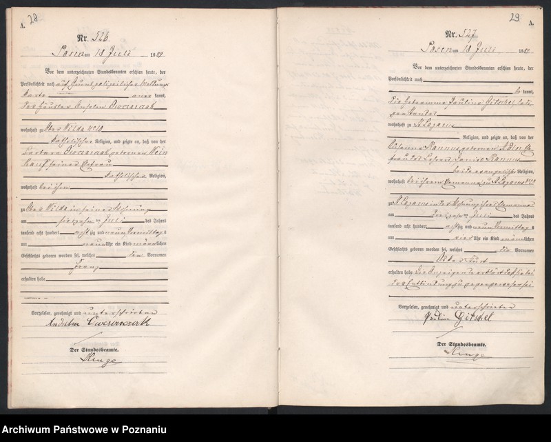 Obraz 18 z jednostki "Księga urodzeń t. II"