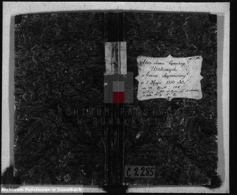 image.from.unit.number "Akta stanu cywilnego urodzonych w gminie seyneńskiey od 1-go maja 1810 roku"