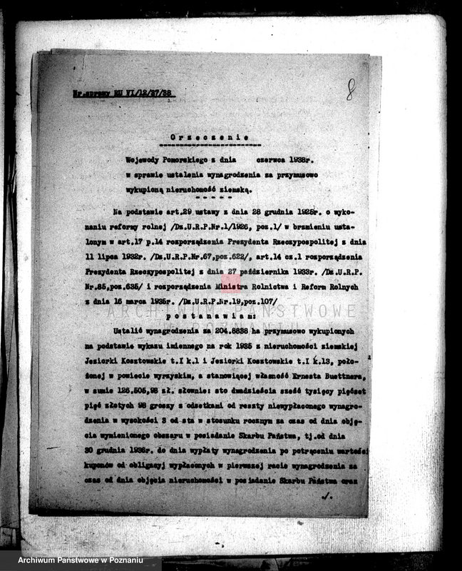 Obraz 12 z jednostki "/Sprawy parcelacyjne - powiat wyrzyski/"