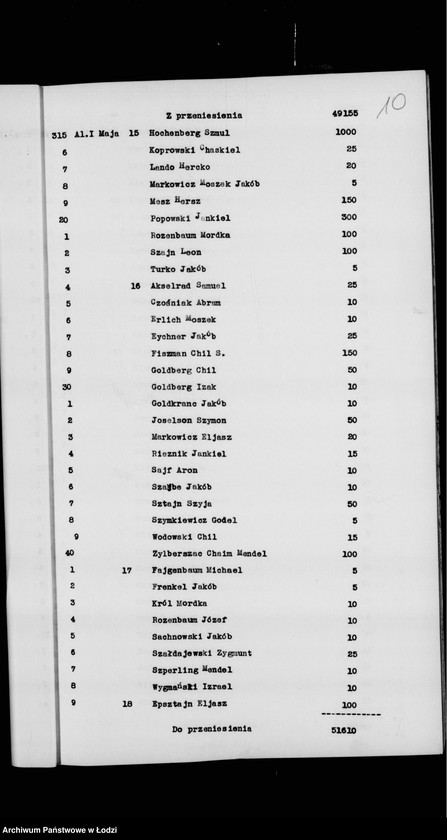 Obraz 14 z jednostki "Rejestr poborczy"