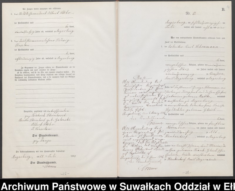 image.from.unit.number "Heiraths-Neben-Register des Preussischen Standes-Amtes Angerburg Kreis Angerburg"