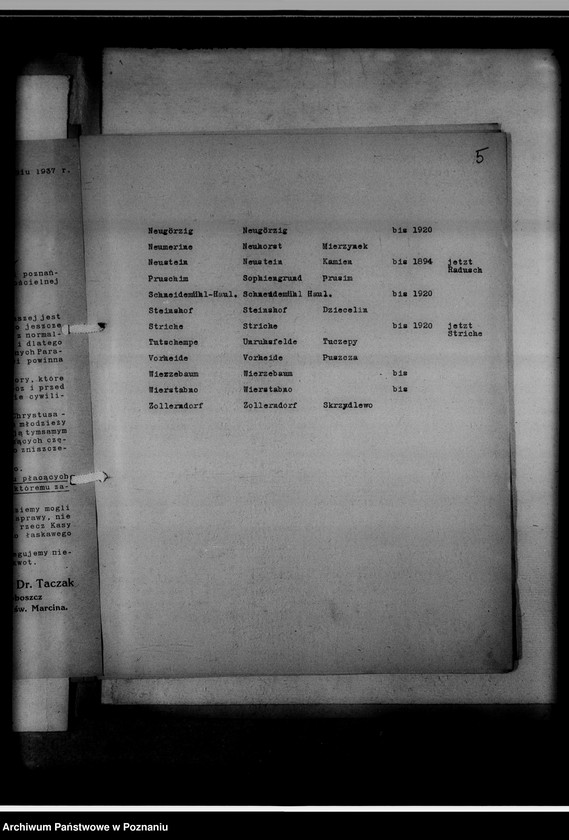 image.from.unit.number "Kreissippenamt Birnbaum [Międzychód]. Bücher evangelischer Kirchen, Altlutheraner, Bücher katholischer Kirchen, Zivilstandsregister, Seelenlisten, Zweitschriften"