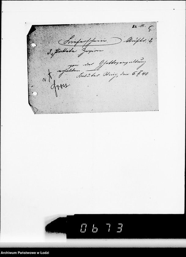 Obraz 9 z jednostki "Lieferscheine E II, Auftrag zum Medikamente"