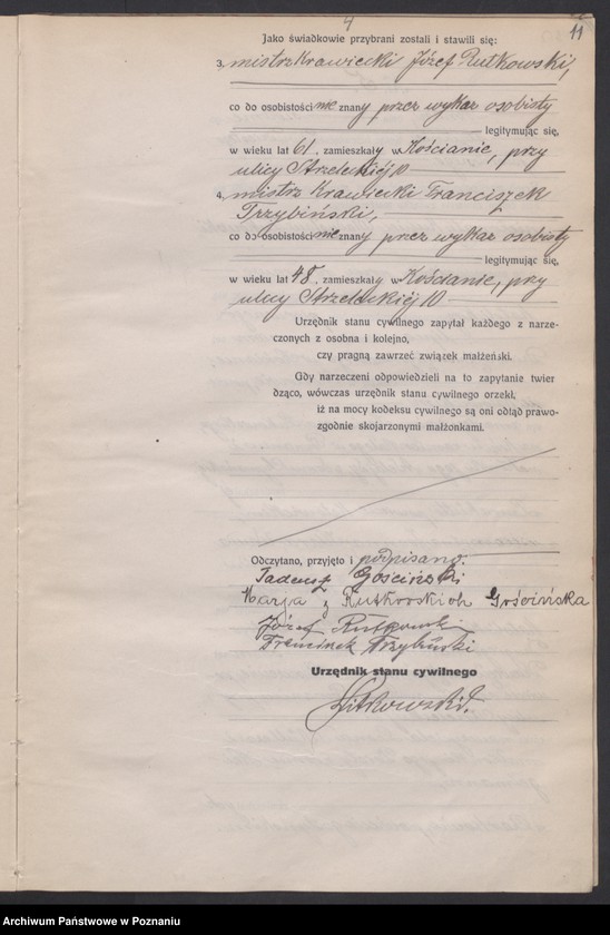 Obraz 13 z jednostki "Księga miejscowa małżeństw tom I [Rejestr główny małżeństw]"
