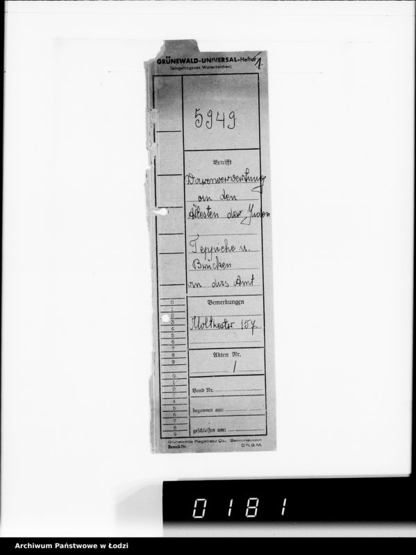 Obraz 5 z jednostki "Warenverwertung am Lager 91. [Aufträge] 5901-5950"