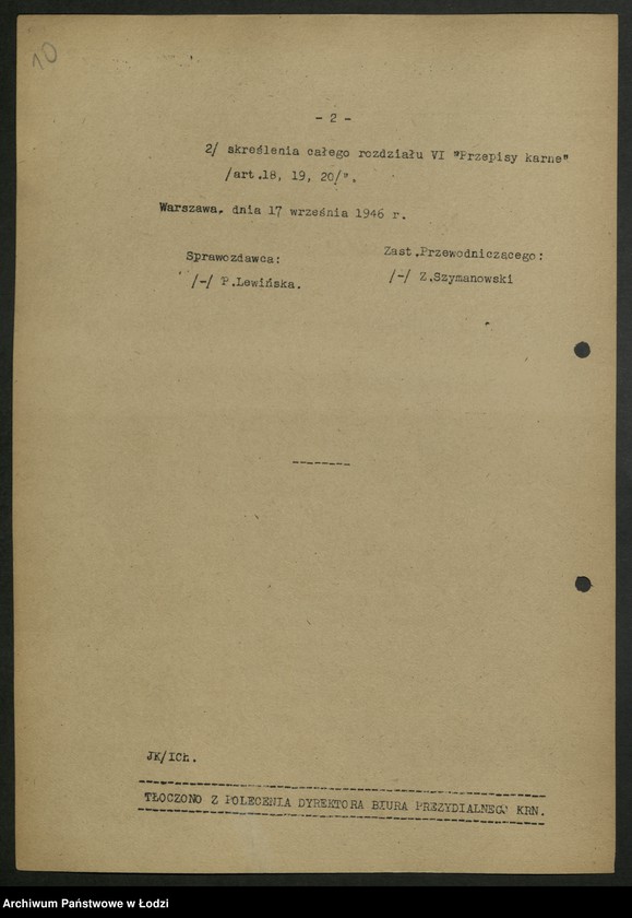 Obraz 11 z jednostki "[Materiały Ignacego Logi - Sowińskiego posła do Krajowej Rady Narodowej i Sejmu Ustawodawczego]"