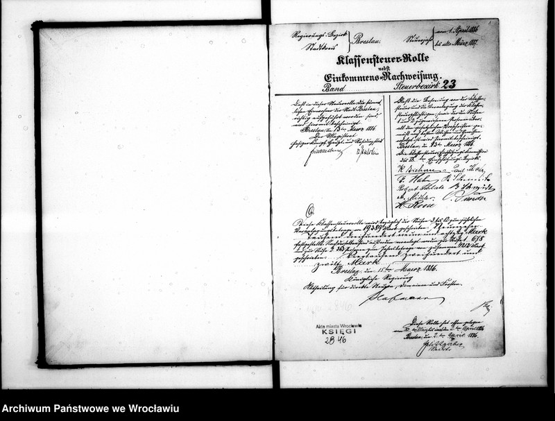 image.from.unit.number "Klassensteuerrolle nebst Eikommens - Nachweisung"