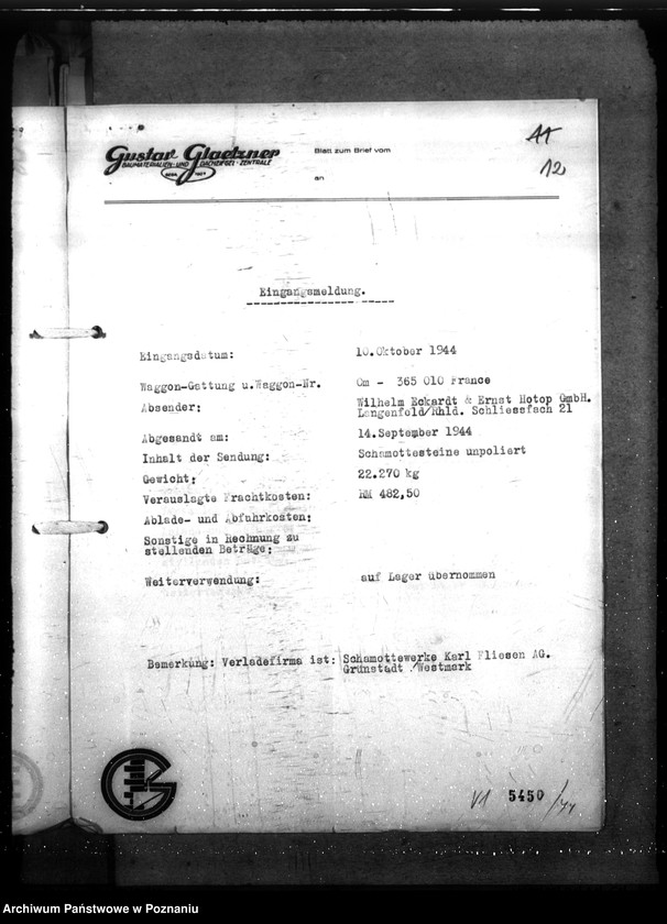 Obraz 17 z jednostki "Rückstandgüter. Behandlung und Verwertung - nicht Warschau. Erlasse, Sondervorschriften"