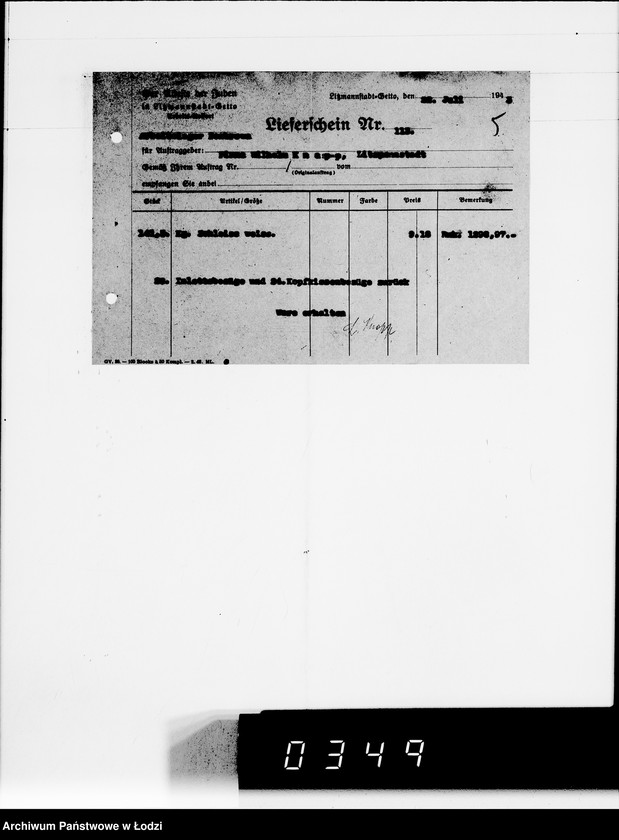 Obraz 9 z jednostki "Lieferscheine Pabianice"