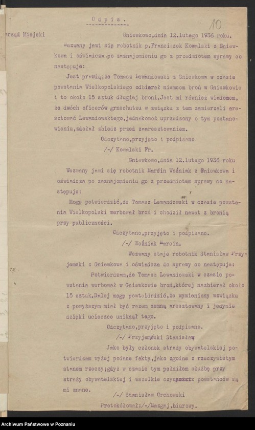 Obraz 13 z jednostki "Gniewkowo, powiat Inowrocław akta koła."