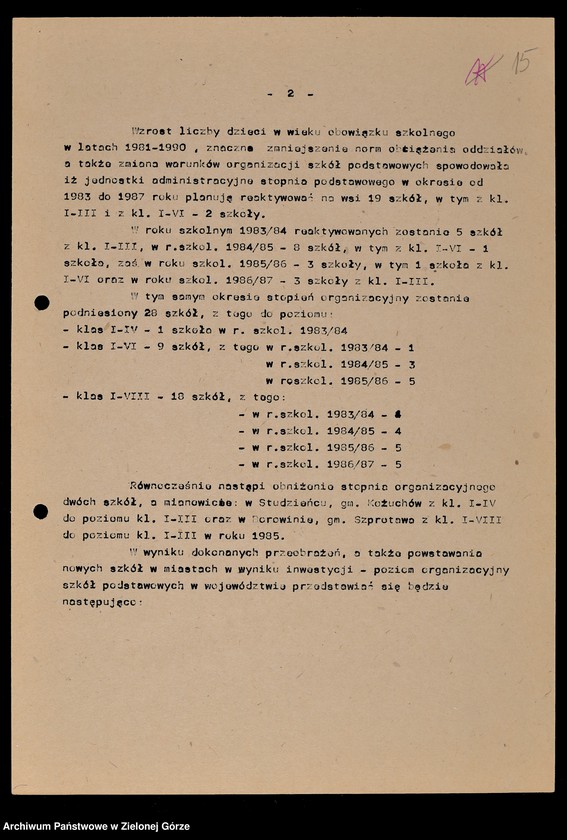 image.from.unit.number "Protokóły z posiedzeń Komisji Wychowania i Oświaty Wojewódzkiej Rady Narodowej w Zielonej Górze; Nr 18 - 24"