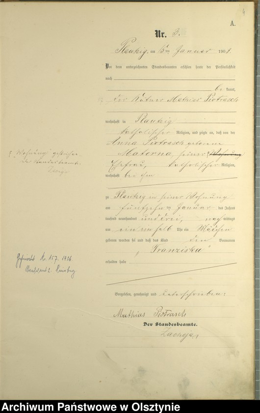 image.from.unit.number "Geburts-Haupt-Register Nr 1 - 43"