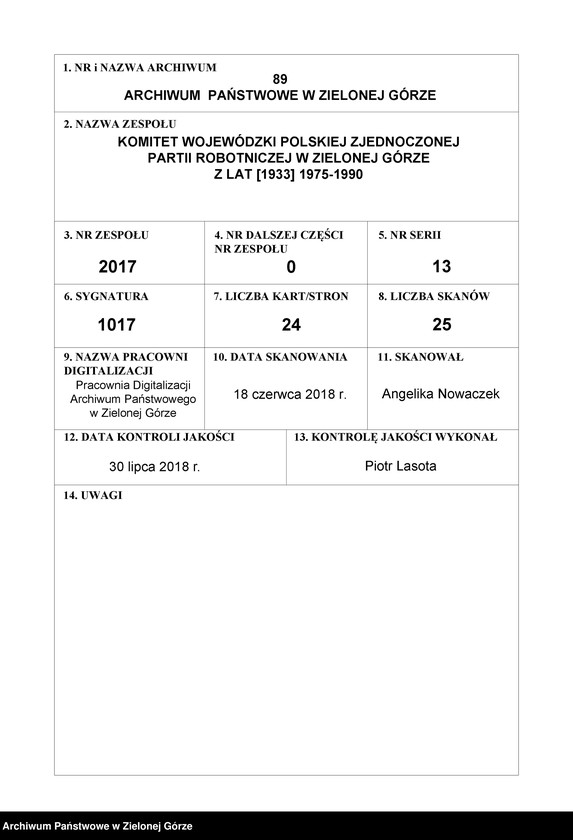 image.from.unit.number "Teleksy z KW do KC, 1 styczeń - 29 styczeń 1981"