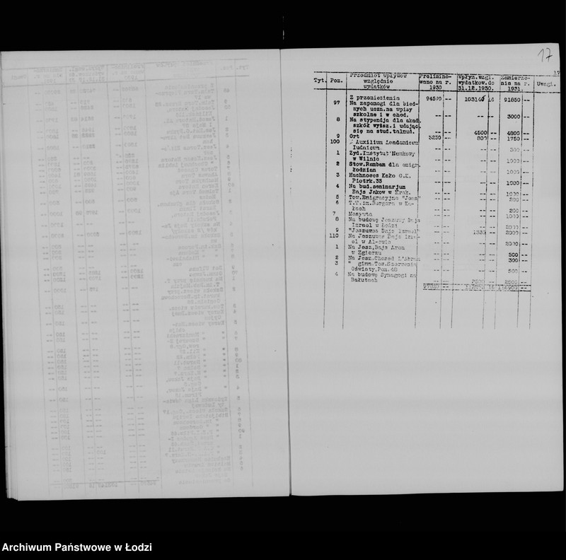 Obraz 20 z jednostki "Zamierzenia skarbowe na rok 1931"