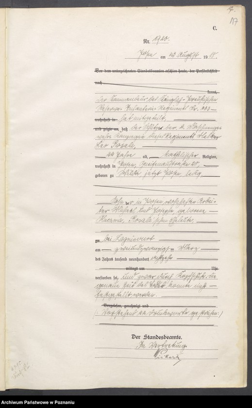 Obraz 19 z jednostki "Księga miejscowa zgonów tom V [Rejestr główny zgonów]"