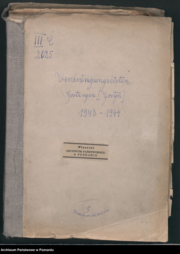 Obraz 2 z jednostki "Verdrängungslisten Gostigen [Gostyń]"