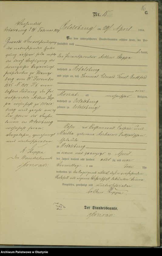 Obraz 18 z jednostki "Sterbe-Haupt-Register Nr 1 - 65"