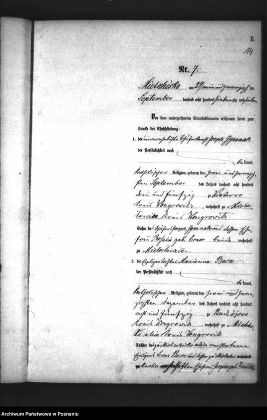 Obraz 14 z jednostki "Księga małżeństw"
