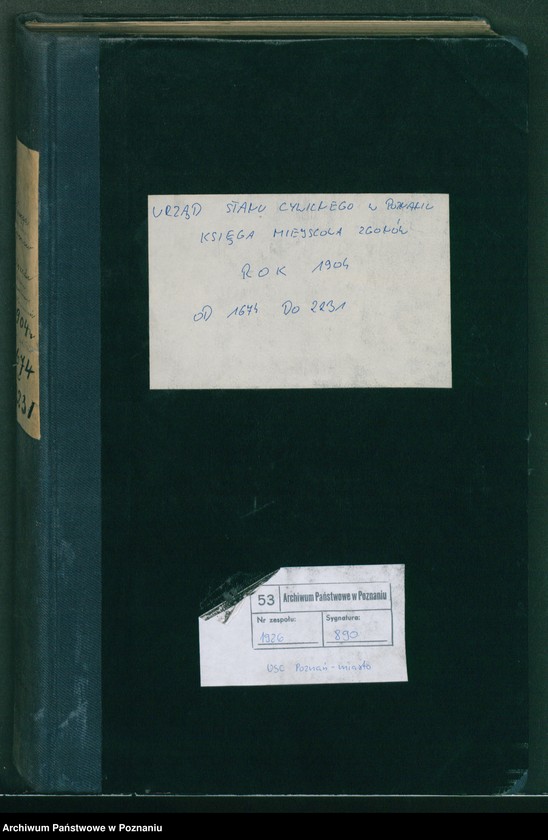 Obraz 2 z jednostki "Księga miejscowa zgonów tom IV"