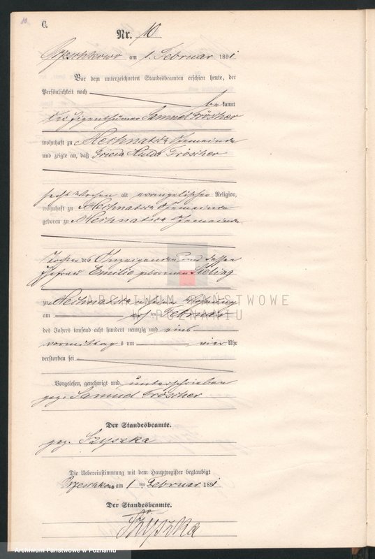 Obraz 13 z jednostki "Księga zgonów"