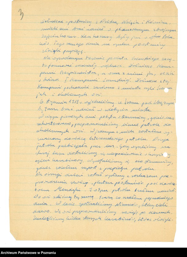 Obraz 15 z jednostki "Relacje i wspomnienia dotyczące powstania wielkopolskiego: 1. Zbąszyń, powiat Nowy Tomyśl, województwo poznańskie, 2. Zdziechowa, powiat Gniezno, województwo poznańskie, 3. Zduny, powiat Krotoszyn, województwo poznańskie."