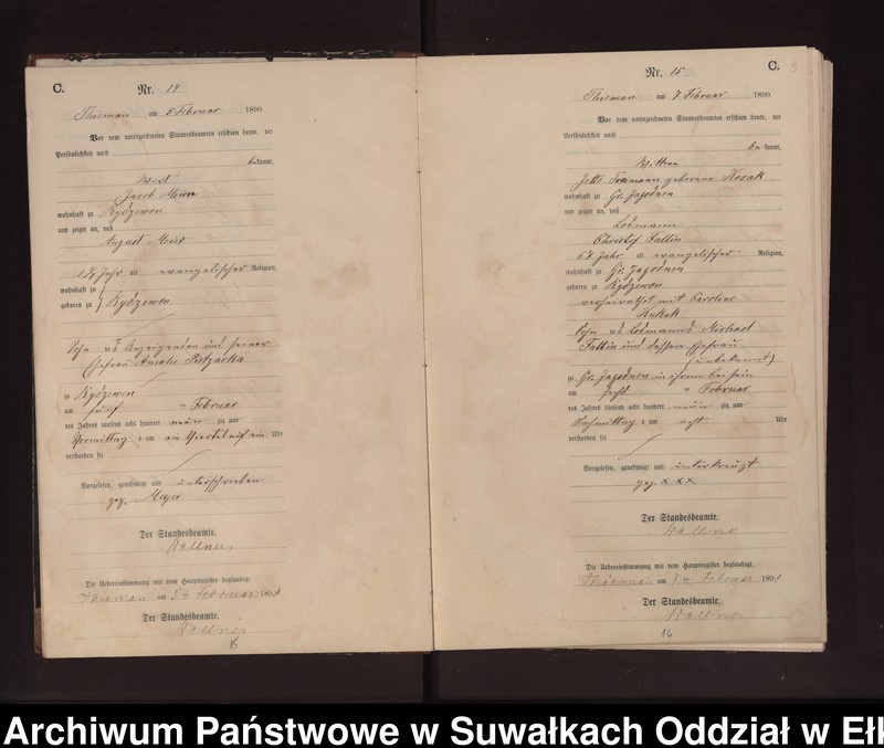 image.from.unit.number "Sterbe-Neben-Register des Preussischen Standes-Amtes Rydzewen Kreis Loetzen"
