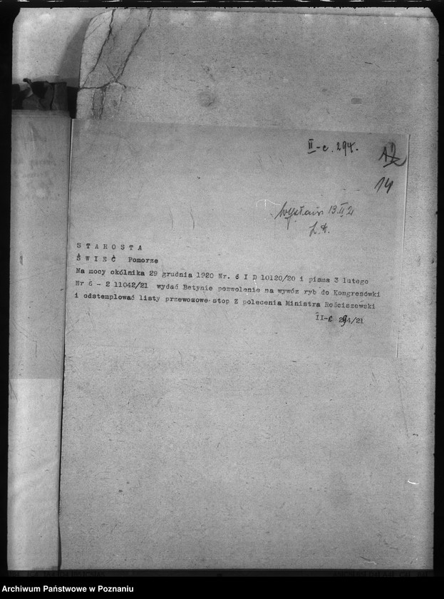 Obraz 19 z jednostki "Deleg. Departamentu Rolnictwa i D. Państw. Rybołówstwo"