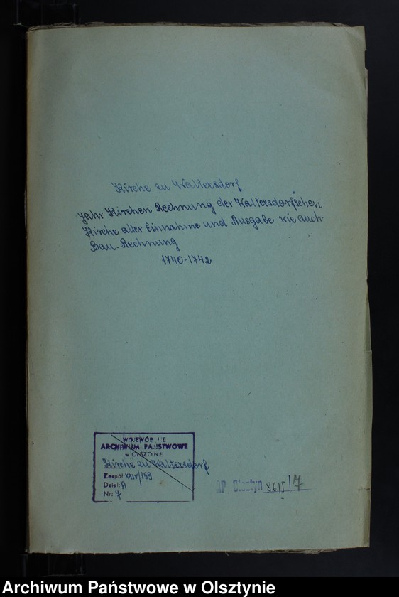 image.from.unit.number "Jahr Kirchen Rechnung der Waltersdorfschen Kirche aller Einnahme und Ausgabe wie auch Bau-Rechnung"