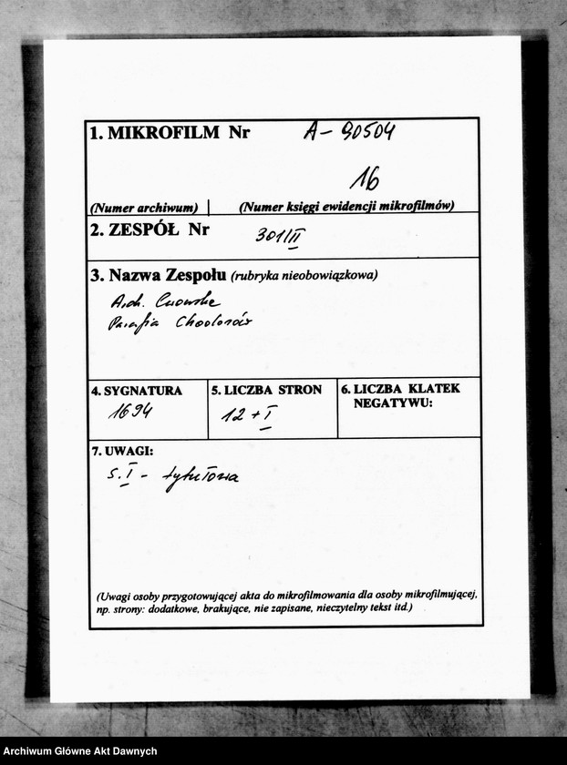 image.from.unit.number "Parafia: Chodorów. Dekanat: Świrz. Księga metrykalna ślubów tylko dla wsi Bukawina."