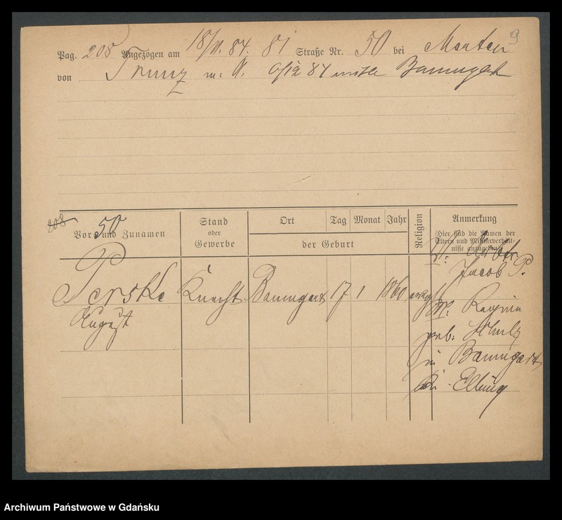 image.from.unit.number "Karty meldunkowe: Perseke - Petermann Wilh."