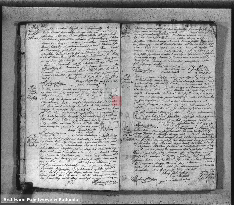 Obraz z jednostki "Książka duplikat do zapisywania aktów urodzenia, małżeństw i śmierci w parafii żydowskiej Przytyka na rok 1828"