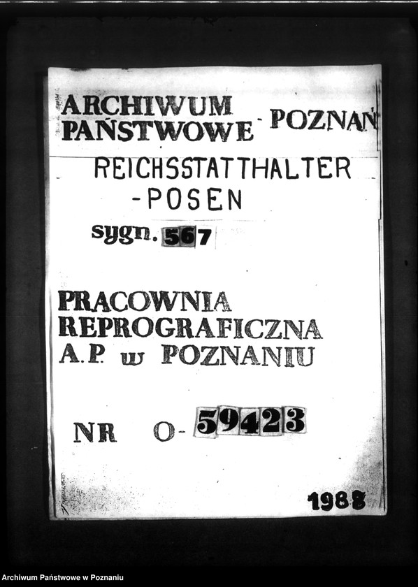 Obraz 1 z jednostki "Wohnungszuweisungen für Deutsche. Verdrängung der Polen."
