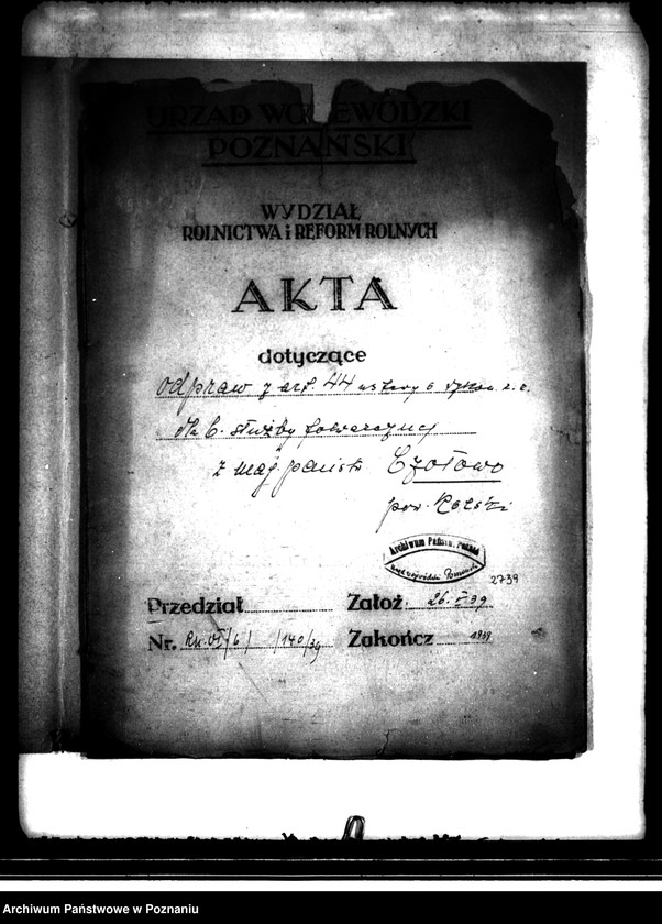 image.from.unit.number "Odprawy z art. 44 ustawy o wykonaniu reformy rolnej dla byłej służby folwarcznej z majątku państwowego Czołowo powiatu kaliskiego"